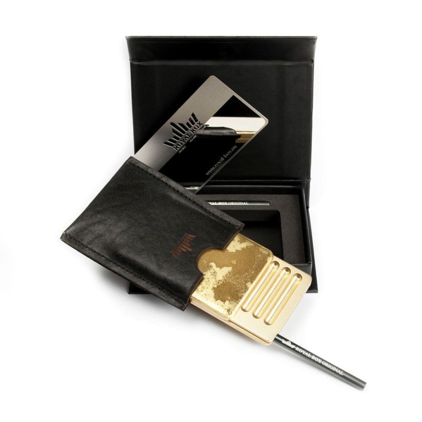 Royal Box Shine Gold – Prémiová šňupací sada v luxusním zlatém designu