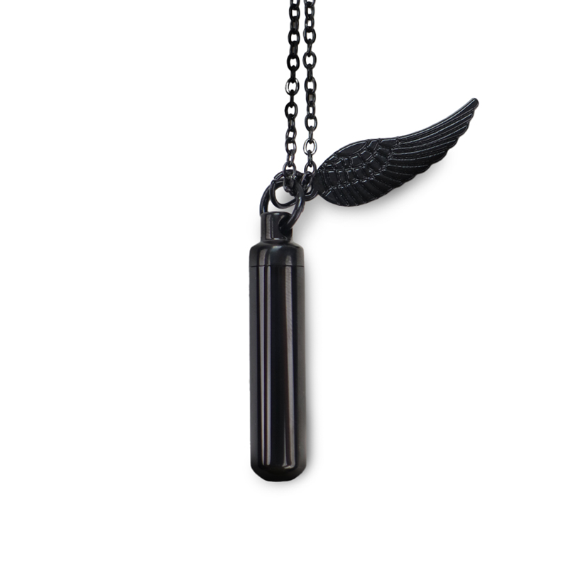 Collier avec capsule secrète – Noir