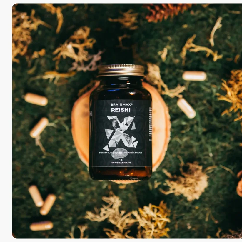 BrainMax Reishi extrakt 500 mg | 50 % polysacharidů & 20 % beta-glukanů – 100 rostlinných kapslí
