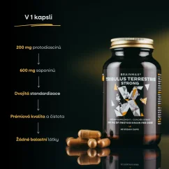 BrainMax Tribulus Terrestris Strong – maximální síla saponinů a protodioscinů, 60 rostlinných kapslí