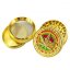 Kovová drtička - Rasta Leaf Gold - 4 části - 40 mm