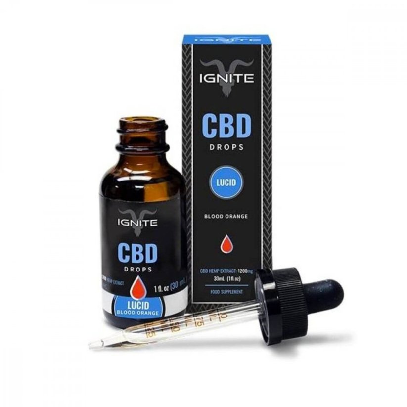 Ignite CBD Drops - "LUCID" - 30 ml - Blood Orange