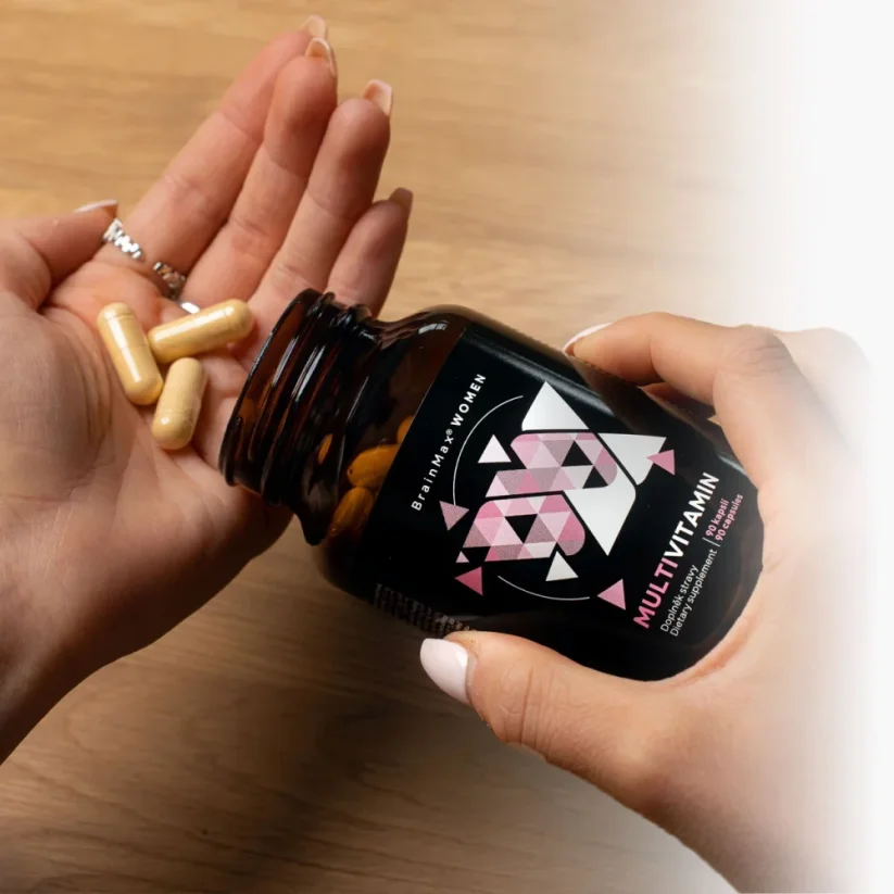 BrainMax Women Multivitamin | Multivitamín pro ženy s 33 aktivními látkami pro imunitu, pleť a vlasy – 90 kapslí