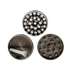 The Bulldog - kovová drtička Silver - 3 části - 40 mm