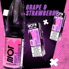 RIOT X Salt Grape & Strawberry (Hrozny a jahoda) 20mg - 10ml