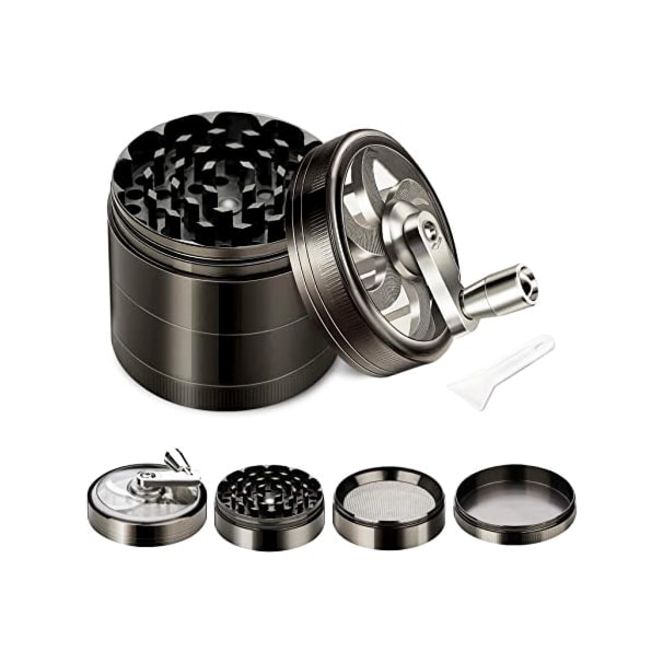 Kovová drtička s klikou - 4 části - 60 mm