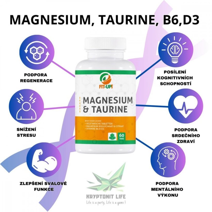 Magnesium & Taurin, B6, D3 | 60 Tabs - Fit-Up
