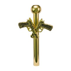 Šnupacia trubička na tabak - Pištoľ - Zlatá