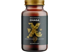 BrainMax Chaga Extrakt 500 mg | 50 % Polysaccharide & 20 % Beta-Glucane – 100 pflanzliche Kapseln