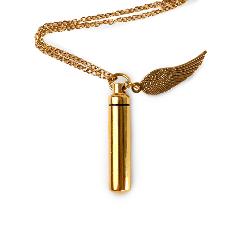 Collier avec capsule secrète – Or