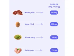 BrainMax VitaCholine® & Inositol – patentovaný cholin s myo-inositolem a vitamínem B6 (P-5-P), 100 rostlinných kapslí