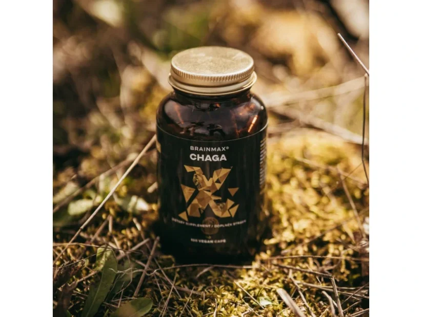 BrainMax Chaga extrakt 500 mg | 50 % polysacharidů & 20 % beta-glukanů – 100 rostlinných kapslí
