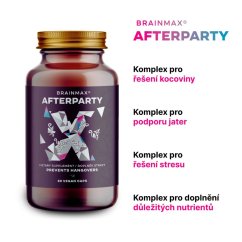 AFTERPARTY | Bojovník za rána bez těžkých kocovin! - BrainMax | 80 rostlinných kapslí