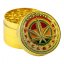 Kovová drtička - Rasta Leaf Gold - 4 části - 40 mm