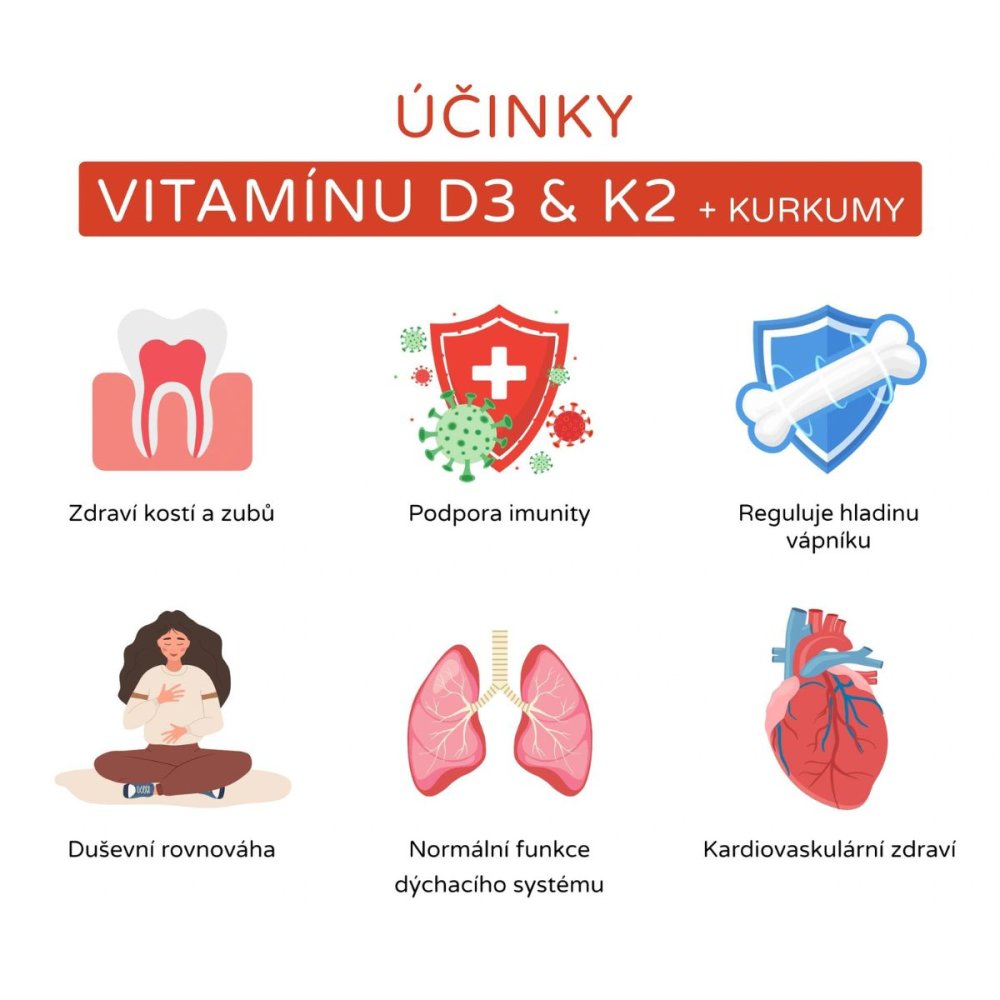 BrainMax Vitamin D3 & K2 | D3 5000 IU / K2 150 mcg – 100 rostlinných kapslí