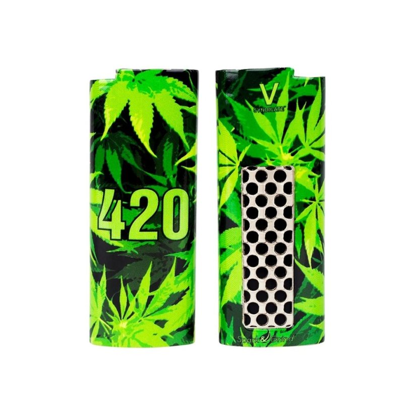 V Syndicate – Pouzdro na zapalovač s drtičkou – 420 Green